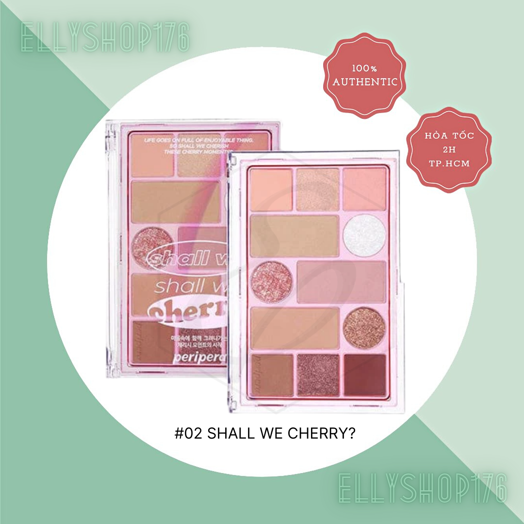 Phấn mắt 12 ô Peripera All Take Mood Technique Pallette #02 Shall We Cherry?